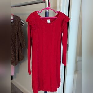 Girls ruffle sleeve dress